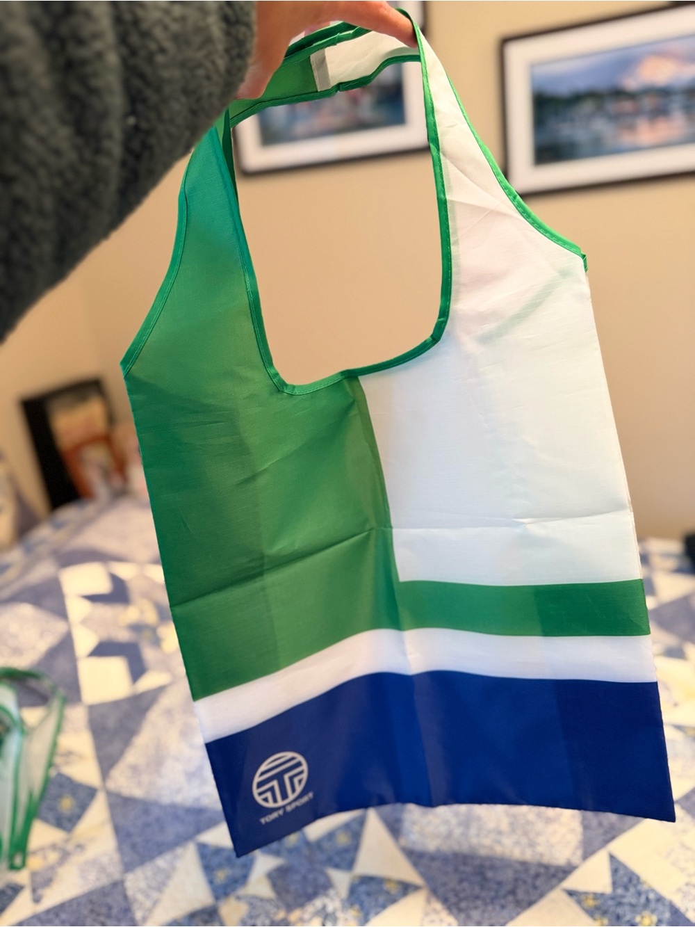 NWOT Tory Sport Colorblock Reusable Nylon Tote Bag (NEW)